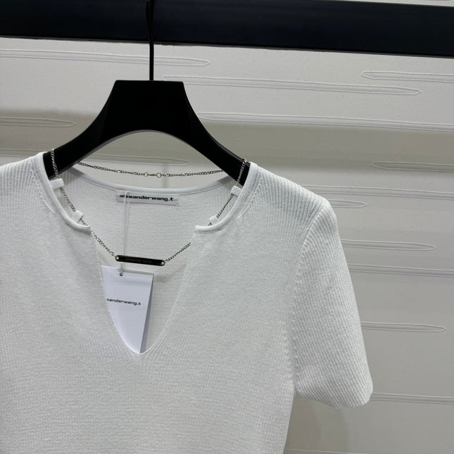 ALEXANDER V-NECK SHORT-SLEEVE TOP 269475