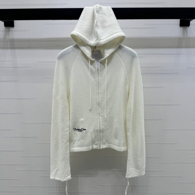 DIOR HOODED LONG-SLEEVE CARDIGAN 274929
