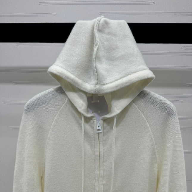 DIOR HOODED LONG-SLEEVE CARDIGAN 274929