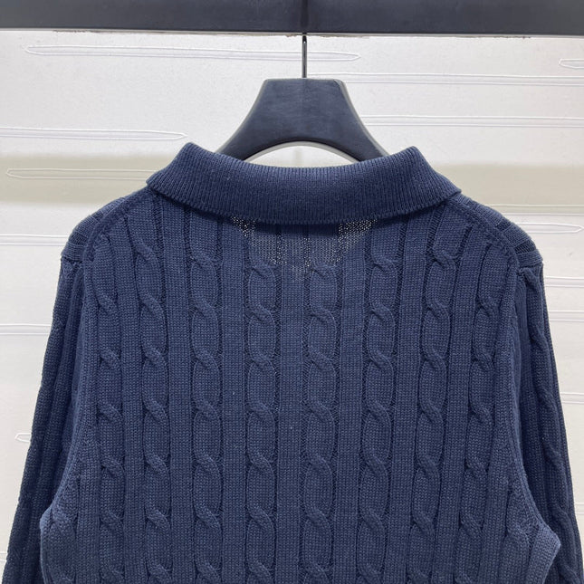 RALPH LAUREN 26S CABLE-KNIT POLO CARDIGAN 750