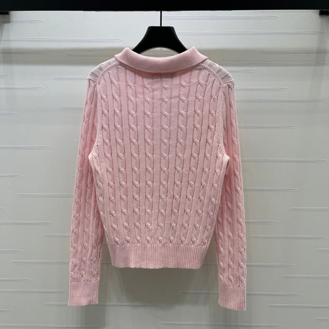 RALPH LAUREN 26S CABLE-KNIT POLO CARDIGAN 749