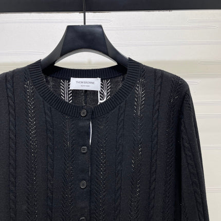 THOM 26S ROUND-NECK KNIT CARDIGAN 301