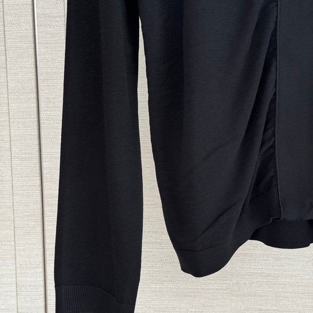 VALENTINO 26S BOW-DETAIL LONG-SLEEVE TOP 370