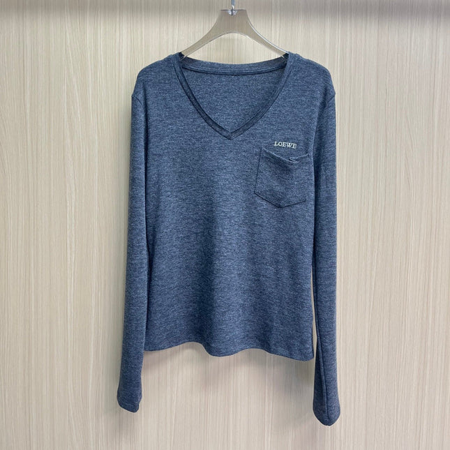 LOEWE 26S LONG-SLEEVE V-NECK T-SHIRT 650