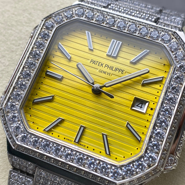 CUBITUS AUTOMATIC ALL STEEL ATTACHED DIAMOND YELLOW DIAL