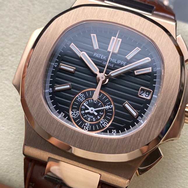 NAUTILUS ROSE GOLD CASE BLACK DIAL