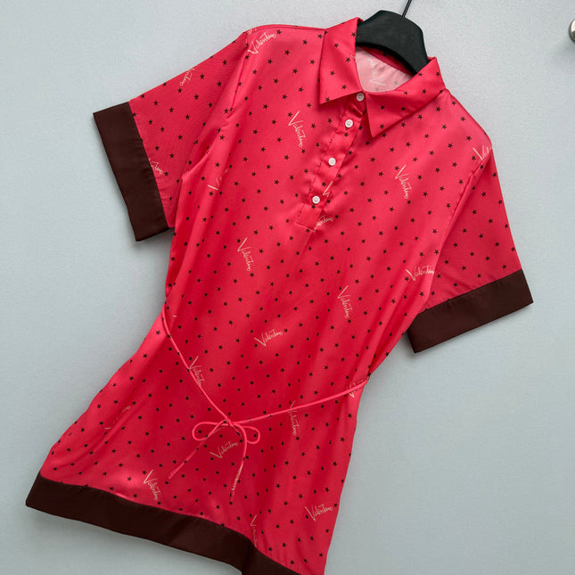 VALENTINO 26S SHORT-SLEEVE POLO DRESS 371