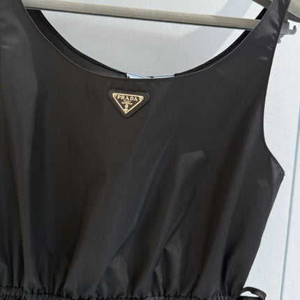 PRADA 26S SLEEVELESS DRAWSTRING DRESS 1182