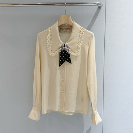 VALENTINO 26S SILK BOW BLOUSE 367