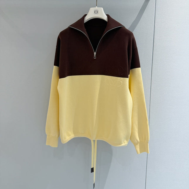 LOEWE 26S HALF-ZIP KNIT SWEATER 646