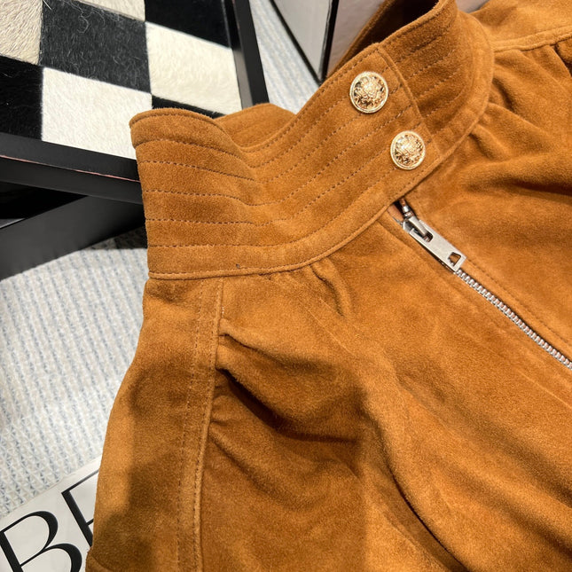 CELINE 26S SUEDE ZIP-UP JACKET 559