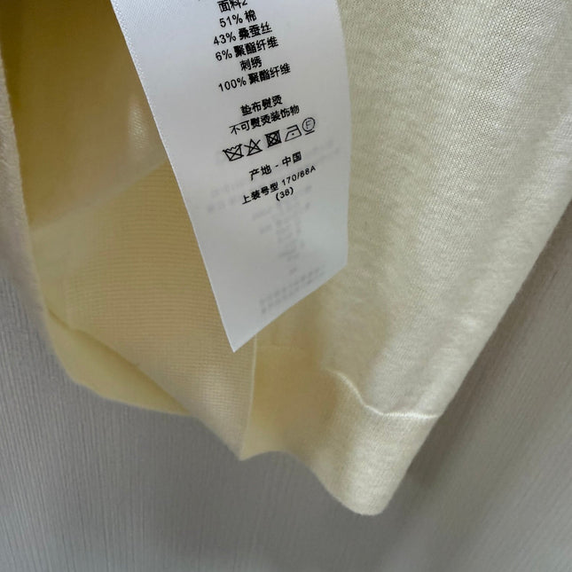 DIOR 26S SHORT-SLEEVE RUFFLED-COLLAR TOP 1596