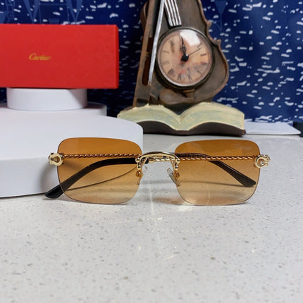 CARTIER 26S RIMLESS RECTANGULAR FRAME IN METAL 434048