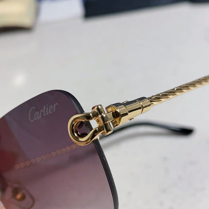 CARTIER 26S RIMLESS RECTANGULAR FRAME IN METAL 434049