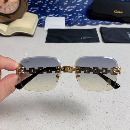 CARTIER 26S RIMLESS RECTANGULAR FRAME IN METAL 436033