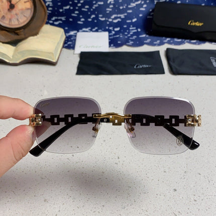CARTIER 26S RIMLESS RECTANGULAR FRAME IN METAL 436035