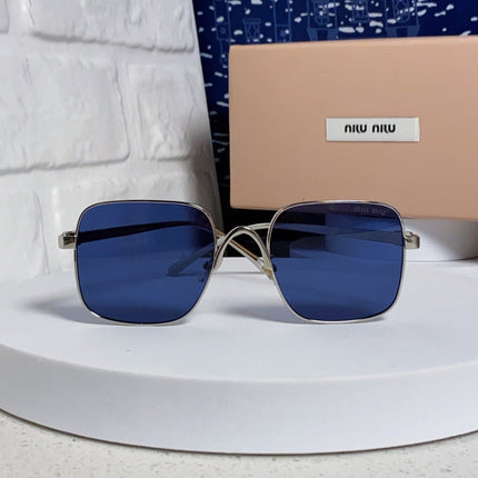 MIUMIU 26S SQUARE GEOMETRIC FRAME IN METAL 445240