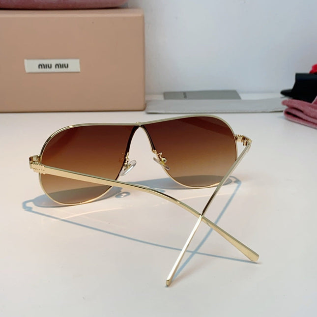 MIUMIU 26S OVAL FRAMEAVIATOR FRAME IN METAL 424523