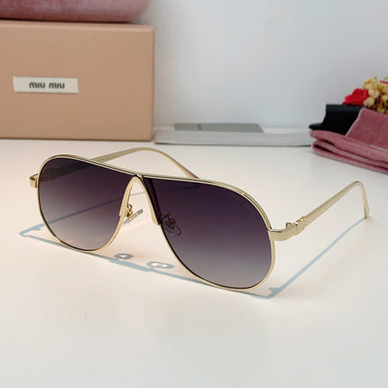 MIUMIU 26S OVAL FRAMEAVIATOR FRAME IN METAL 424524