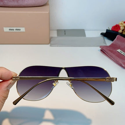 MIUMIU 26S OVAL FRAMEAVIATOR FRAME IN METAL 424524