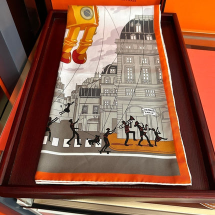 HERMES 26S SCARF 90 IN SILK 496097