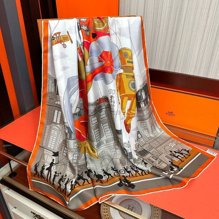 HERMES 26S SCARF 90 IN SILK 496097
