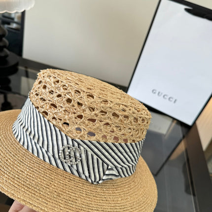 GUCCI 26S WIDE-BRIMMED STRAW HAT 223