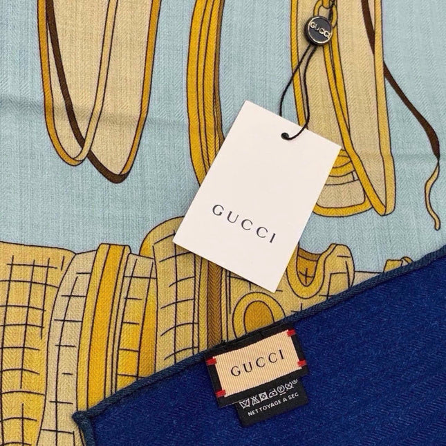 GUCCI 26S SCARF 135 IN CASHMERE AND SILK 504640
