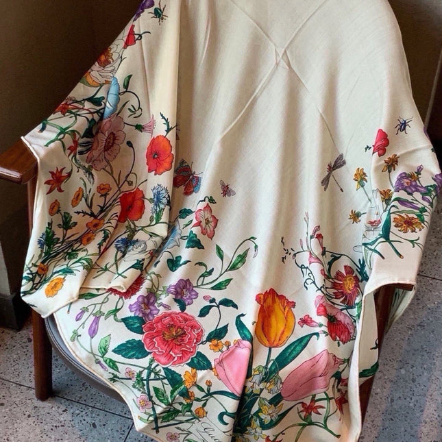 GUCCI 26S SCARF 140 IN CASHMERE AND SILK 504720