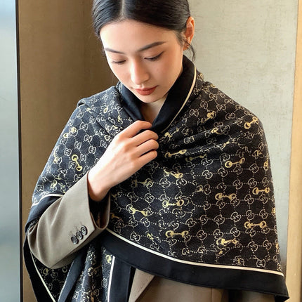 GUCCI 26S SCARF 135 IN CASHMERE AND SILK 504543