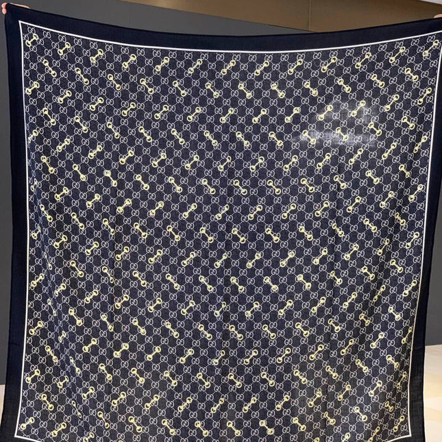 GUCCI 26S SCARF 135 IN CASHMERE AND SILK 504543