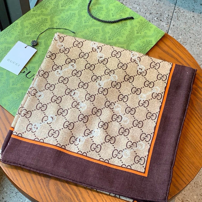 GUCCI 26S SCARF 135 IN CASHMERE AND SILK 504544