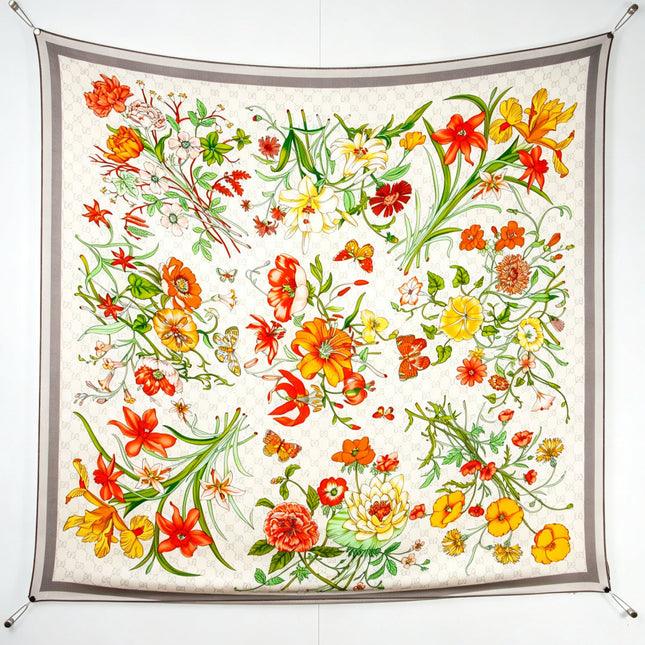 GUCCI 26S SCARF 140 IN CASHMERE AND SILK 504587