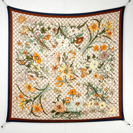 GUCCI 26S SCARF 140 IN CASHMERE AND SILK 504589
