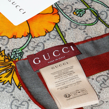 GUCCI 26S SCARF 140 IN CASHMERE AND SILK 504591