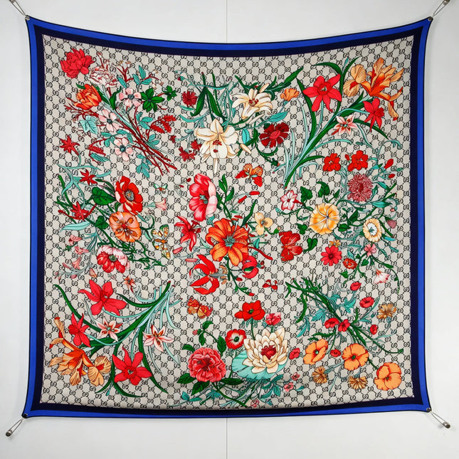 GUCCI 26S SCARF 140 IN CASHMERE AND SILK 504592