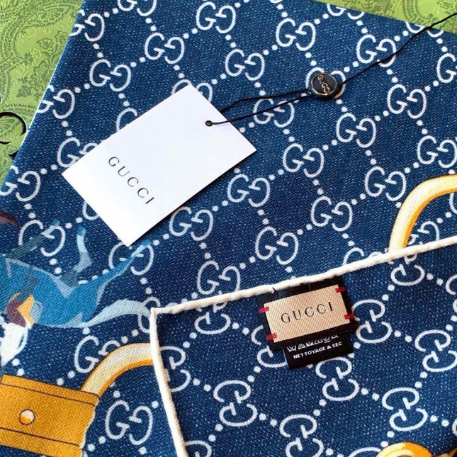 GUCCI 26S SCARF 135 IN CASHMERE AND SILK 504596
