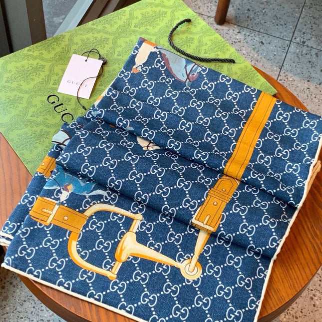 GUCCI 26S SCARF 135 IN CASHMERE AND SILK 504596