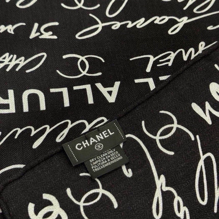 CHANEL 26S SCARF 140 IN SILK AND CASHMERE 509452