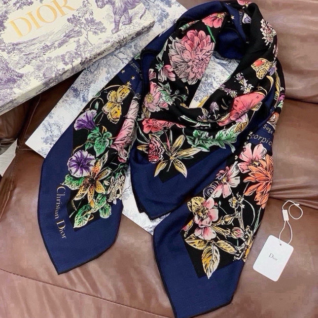 DIOR 26S SCARF 140 IN SILK AND CASHMERE 509454