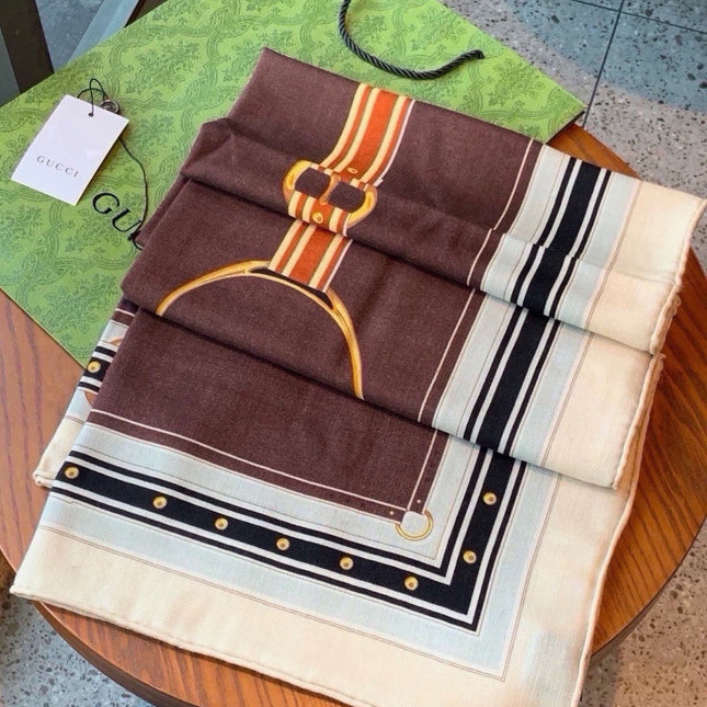 GUCCI 26S SCARF 140 IN CASHMERE AND SILK 510980