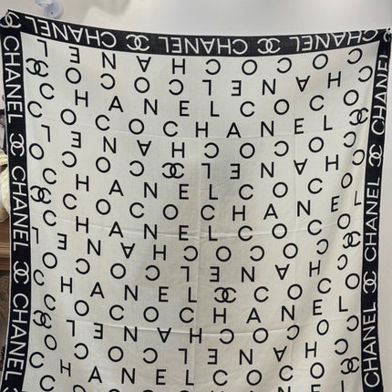CHANEL 26S SCARF 135 IN SILK AND CASHMERE 510994