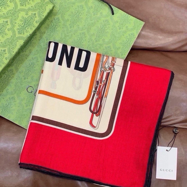 GUCCI 26S SCARF 135 IN CASHMERE AND SILK 511016