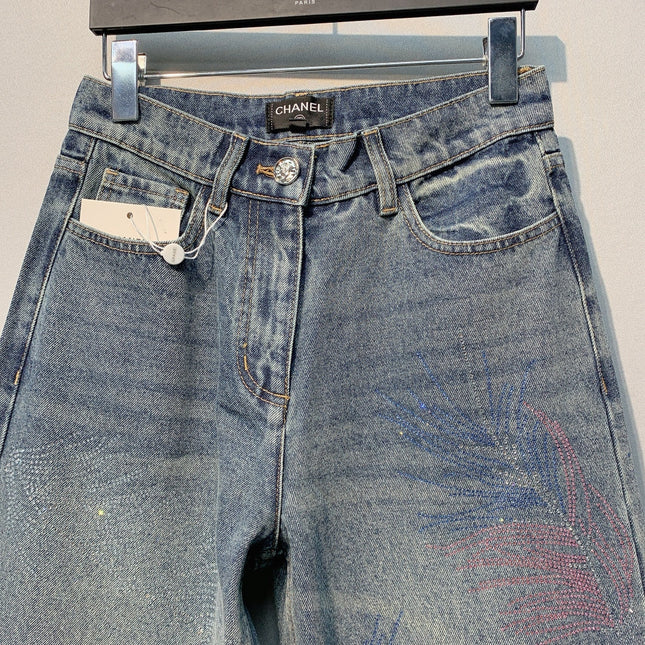 CHANEL 26S JEANS WITH RHINESTONES 668