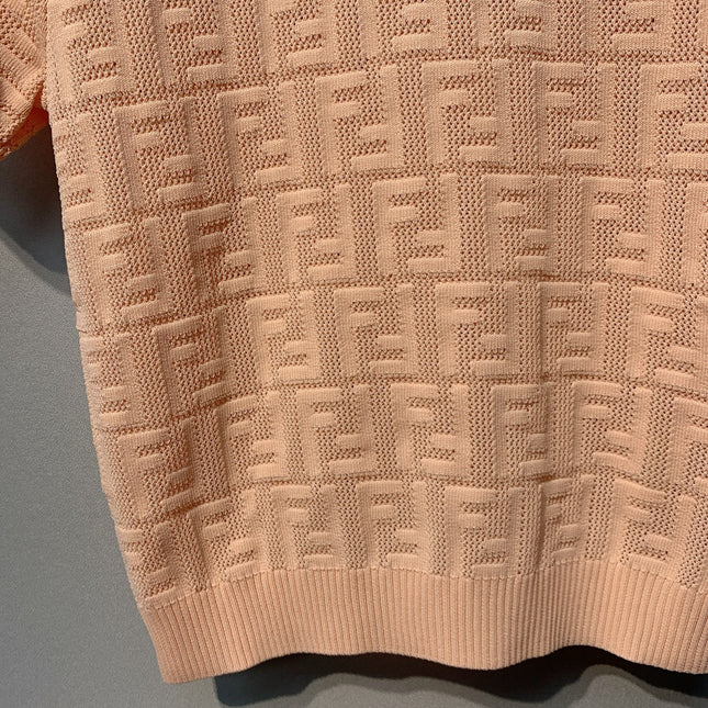 FENDI 26S SHORT-SLEEVE KNIT TOP 442