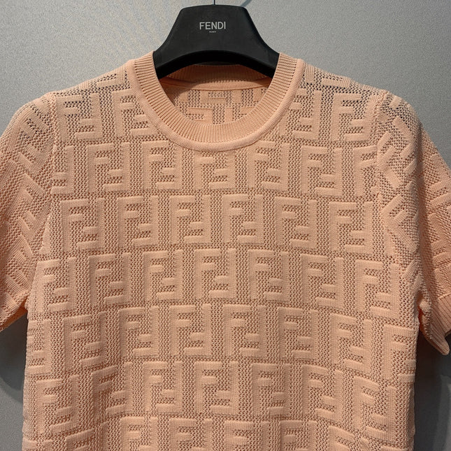 FENDI 26S SHORT-SLEEVE KNIT TOP 442