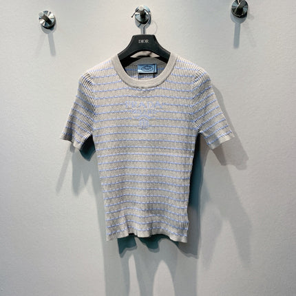 PRADA 26S SHORT-SLEEVE KNIT TOP 1041