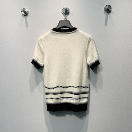 HERMES 26S SHORT-SLEEVE KNIT TOP 636