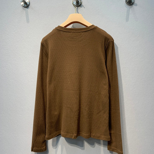 MIUMIU 26S LONG-SLEEVE CREWNECK KNIT TOP 1446