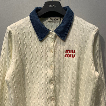 MIUMIU 26S LONG-SLEEVE KNIT SWEATER 1383
